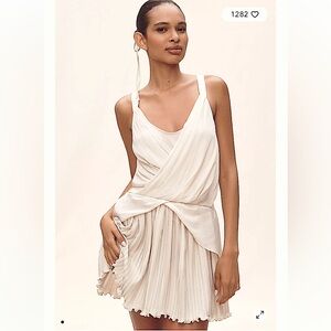 By Anthropologie Mini Pleated Dress Size Small
